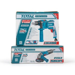 Combo Taladro Percutor + Pulidora Angular Total 710W Profesional